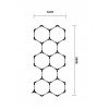 LED korys (hexagon), 8HEX, 259W, šalta balta šviesa