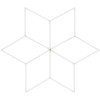 LED korys (hexagon), 6HEX, 126W, šalta balta šviesa
