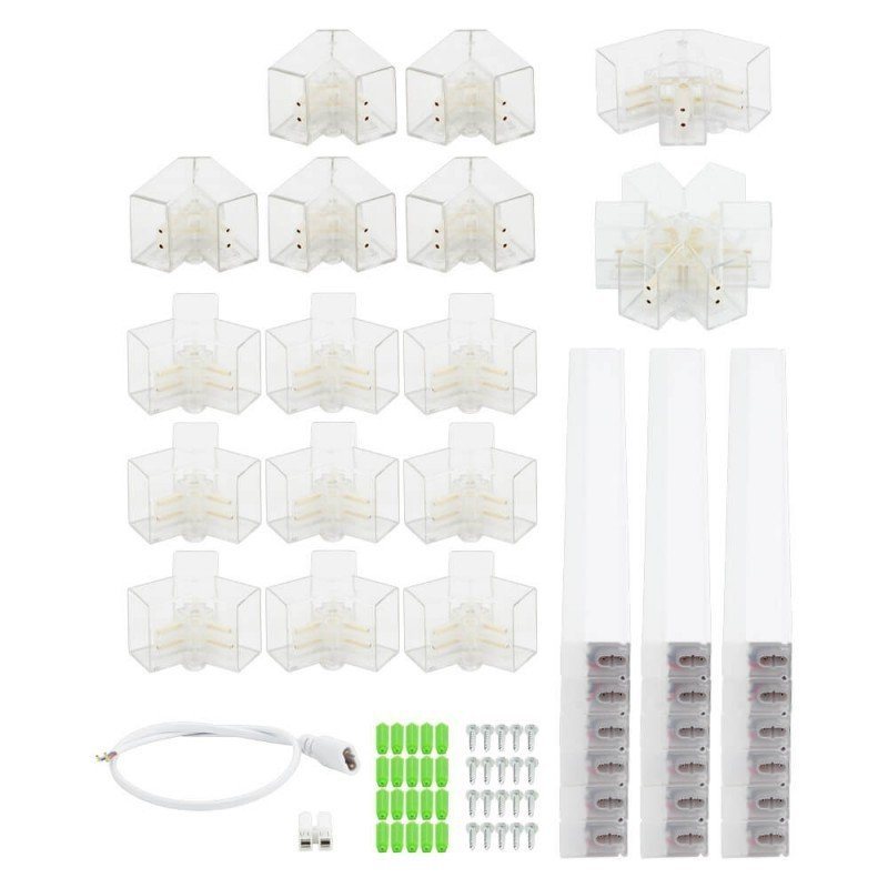 LED korys (hexagon), 6HEX, 126W, šalta balta šviesa