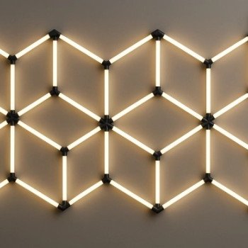 LED korys (hexagon), 16HEX, 294W, šalta balta šviesa