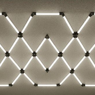 LED korys (hexagon), 11HEX, 428W, šalta balta šviesa