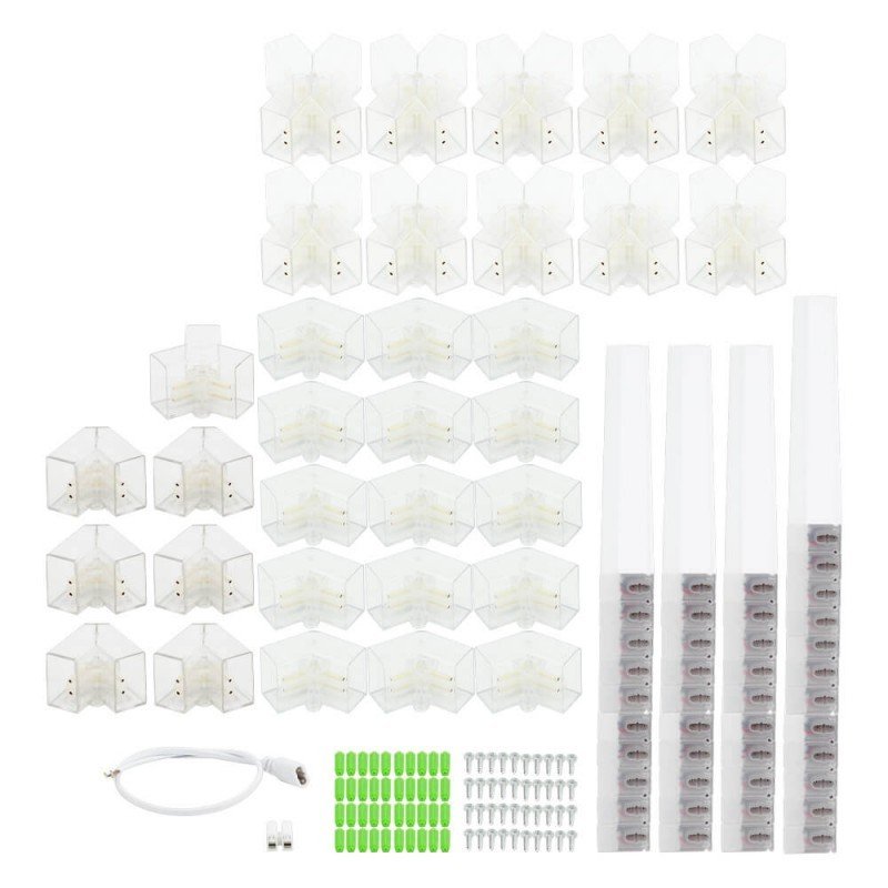 LED korys (hexagon), 11HEX, 428W, šalta balta šviesa