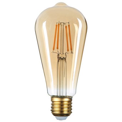 LED lemputė E27 ST64 4W, šilta balta šviesa LED lemputė E27 ST64 4W, šilta balta šviesa