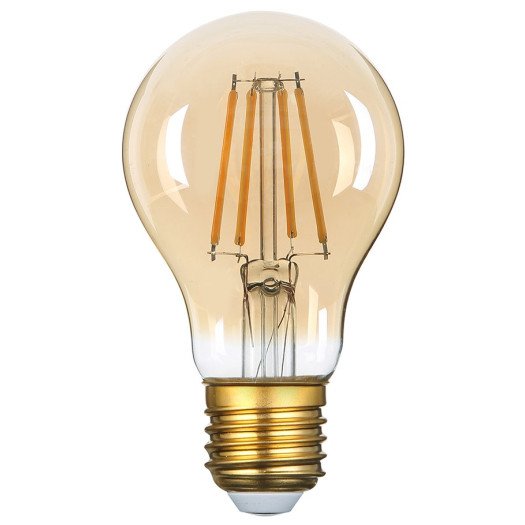LED lemputė E27 A60 8W, auksinė, šilta balta šviesa LED lemputė E27 A60 8W, auksinė, šilta balta šviesa