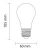 LED lemputė E27 A60 5W, šilta balta šviesa