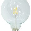 LED lemputė E27 G125 6.5W, šilta balta šviesa