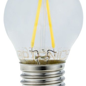 LED lemputė E27 G45 2W, siūleliai, šalta balta šviesa
