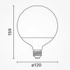 LED lemputė E27 G120 18W, neutrali balta šviesa