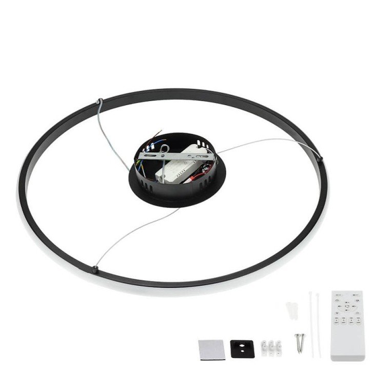 LED pakabinamas šviestuvas, 30W, juodas, dimeriuojamas, nuotolinis valdymas, CCT LED pakabinamas šviestuvas, 30W, juodas, dimeriuojamas, nuotolinis valdymas, CCT