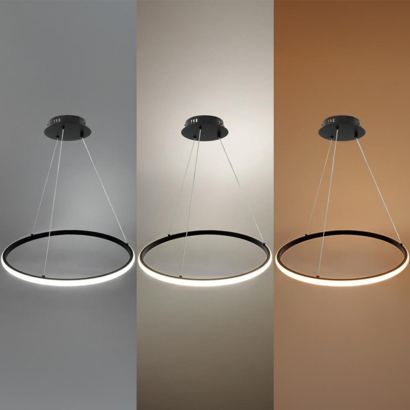 LED pakabinamas šviestuvas, 30W, juodas, dimeriuojamas, nuotolinis valdymas, CCT LED pakabinamas šviestuvas, 30W, juodas, dimeriuojamas, nuotolinis valdymas, CCT