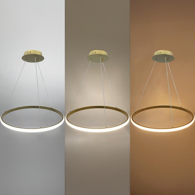 LED pakabinamas šviestuvas, 30W, šlifuotas auksas, dimeriuojamas, nuotolinis valdymas, CCT LED pakabinamas šviestuvas, 30W, šlifuotas auksas, dimeriuojamas, nuotolinis valdymas, CCT