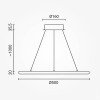 LED pakabinamas šviestuvas, 30W, šlifuotas auksas, dimeriuojamas, nuotolinis valdymas, CCT LED pakabinamas šviestuvas, 30W, šlifuotas auksas, dimeriuojamas, nuotolinis valdymas, CCT