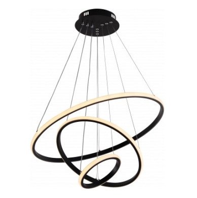 LED pakabinamas šviestuvas, 78W, juodas, dimeriuojamas, nuotolinis valdymas, CCT LED pakabinamas šviestuvas, 78W, juodas, dimeriuojamas, nuotolinis valdymas, CCT