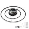 LED pakabinamas šviestuvas, 78W, juodas, dimeriuojamas, nuotolinis valdymas, CCT LED pakabinamas šviestuvas, 78W, juodas, dimeriuojamas, nuotolinis valdymas, CCT