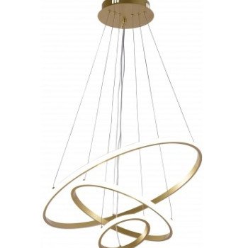 LED pakabinamas šviestuvas, 78W, šlifuotas auksas, dimeriuojamas, nuotolinis valdymas, CCT