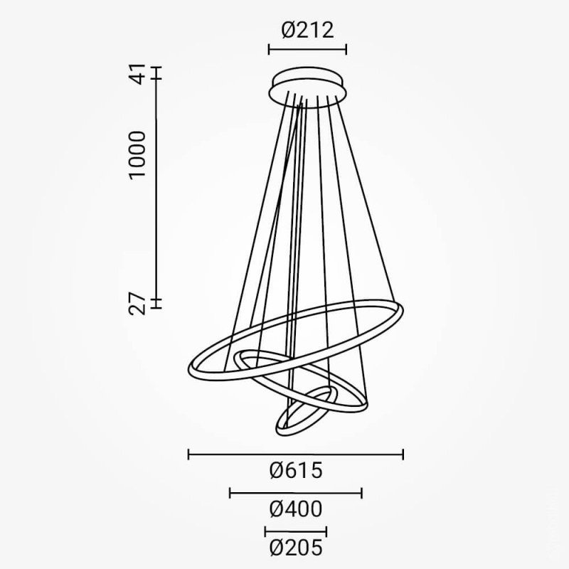 LED pakabinamas šviestuvas, 78W, šlifuotas auksas, dimeriuojamas, nuotolinis valdymas, CCT