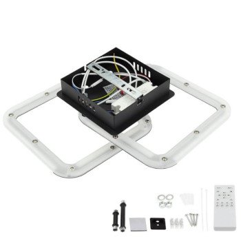LED lubų šviestuvas, 30W, juodas, dimeriuojamas, nuotolinis valdymas, CCT