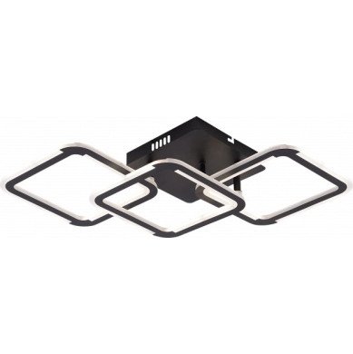LED lubų šviestuvas, 45W, juodas, dimeriuojamas, nuotolinis valdymas, CCT