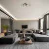 LED lubų šviestuvas, 45W, juodas, dimeriuojamas, nuotolinis valdymas, CCT