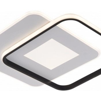 LED lubų šviestuvas, 60W, baltas/juodas, dimeriuojamas, nuotolinis valdymas, CCT