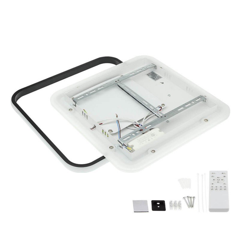 LED lubų šviestuvas, 60W, baltas/juodas, dimeriuojamas, nuotolinis valdymas, CCT LED lubų šviestuvas, 60W, baltas/juodas, dimeriuojamas, nuotolinis valdymas, CCT
