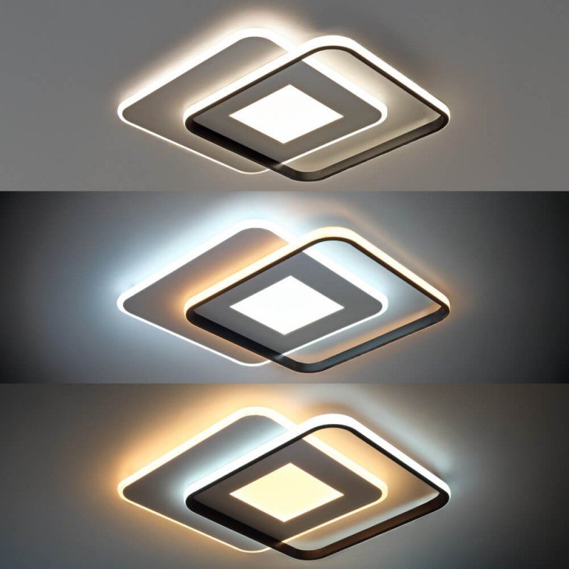 LED lubų šviestuvas, 60W, baltas/juodas, dimeriuojamas, nuotolinis valdymas, CCT LED lubų šviestuvas, 60W, baltas/juodas, dimeriuojamas, nuotolinis valdymas, CCT