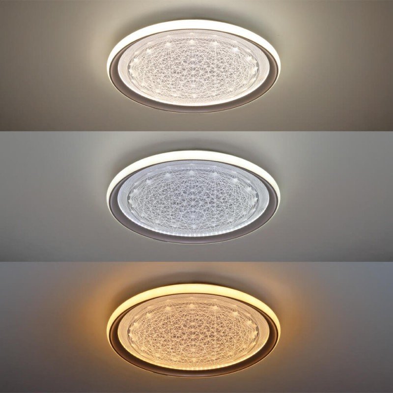 LED lubų šviestuvas, 42W, sidabrinis, dimeriuojamas, nuotolinis valdymas, CCT
