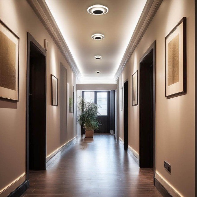 LED sieninis šviestuvas, baltas, 16W, CCT