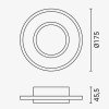 LED sieninis šviestuvas, baltas, 16W, CCT