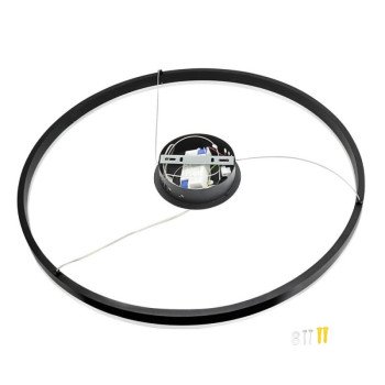 LED pakabinamas šviestuvas, 22W, juodas, šilta balta šviesa
