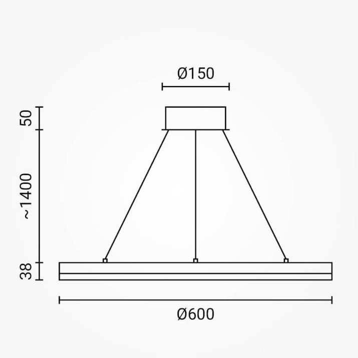 LED pakabinamas šviestuvas, 22W, juodas, šilta balta šviesa LED pakabinamas šviestuvas, 22W, juodas, šilta balta šviesa
