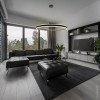 LED pakabinamas šviestuvas, 60W, juodas smėlis, šilta balta šviesa