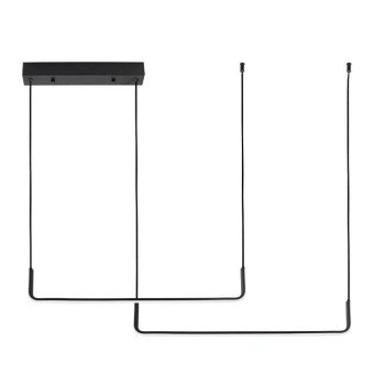 LED pakabinamas šviestuvas, 25W, juodas smėlis, šilta balta šviesa