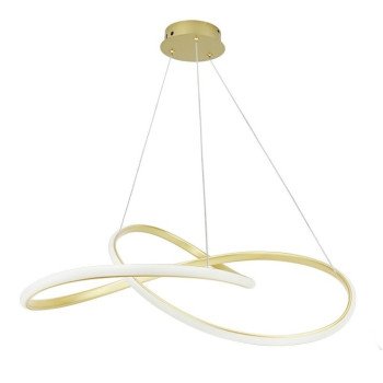 LED pakabinamas šviestuvas, 30W, satino aukso, šilta balta šviesa