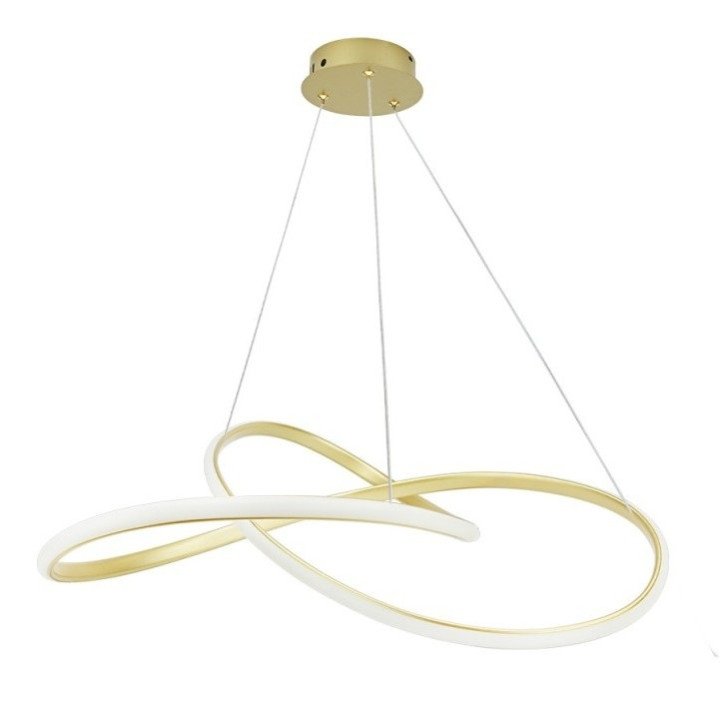 LED pakabinamas šviestuvas, 30W, satino aukso, šilta balta šviesa