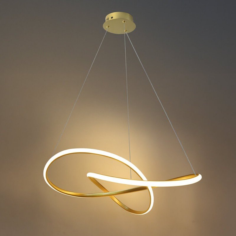 LED pakabinamas šviestuvas, 30W, satino aukso, šilta balta šviesa