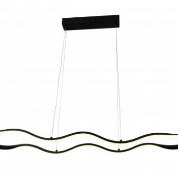 LED pakabinamas šviestuvas, 24W, juodas smėlis, šilta balta šviesa