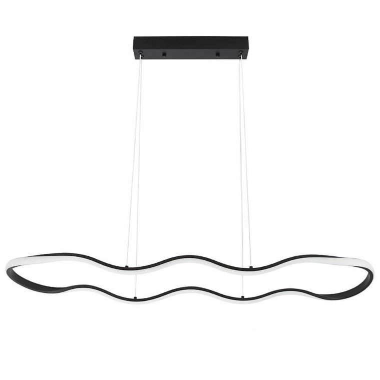 LED pakabinamas šviestuvas, 24W, juodas smėlis, šilta balta šviesa
