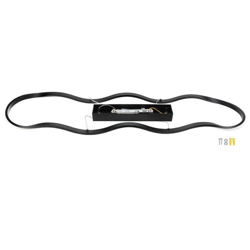 LED pakabinamas šviestuvas, 24W, juodas smėlis, šilta balta šviesa