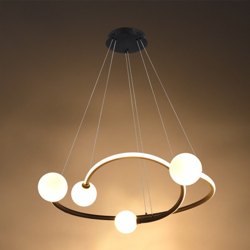 LED pakabinamas šviestuvas, 36W, juodas smėlis, šilta balta šviesa