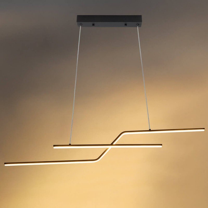 LED pakabinamas šviestuvas, 13W, juodas smėlis, šilta balta šviesa