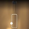 LED pakabinamas šviestuvas, 15W, juodas smėlis, šilta balta šviesa