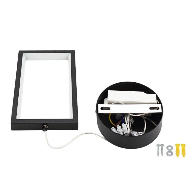 LED pakabinamas šviestuvas, 4W, juodas smėlis, šilta balta šviesa