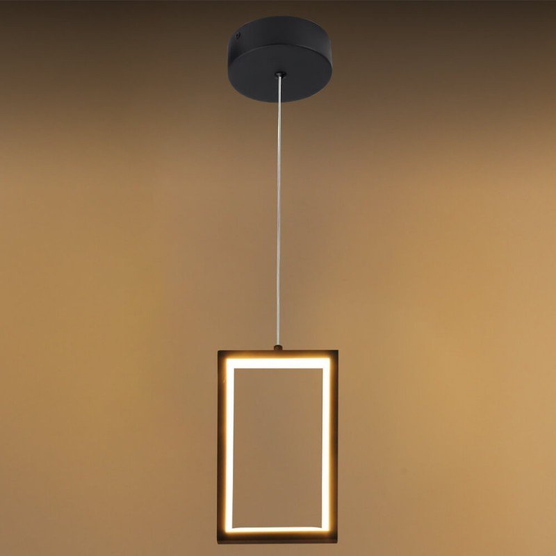 LED pakabinamas šviestuvas, 4W, juodas smėlis, šilta balta šviesa