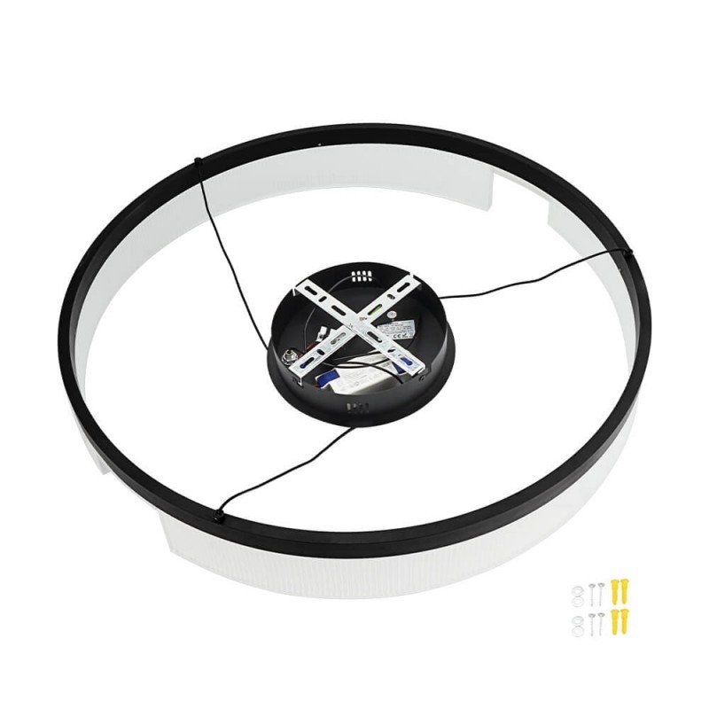 LED pakabinamas šviestuvas, 23W, juodas smėlis, šilta balta šviesa
