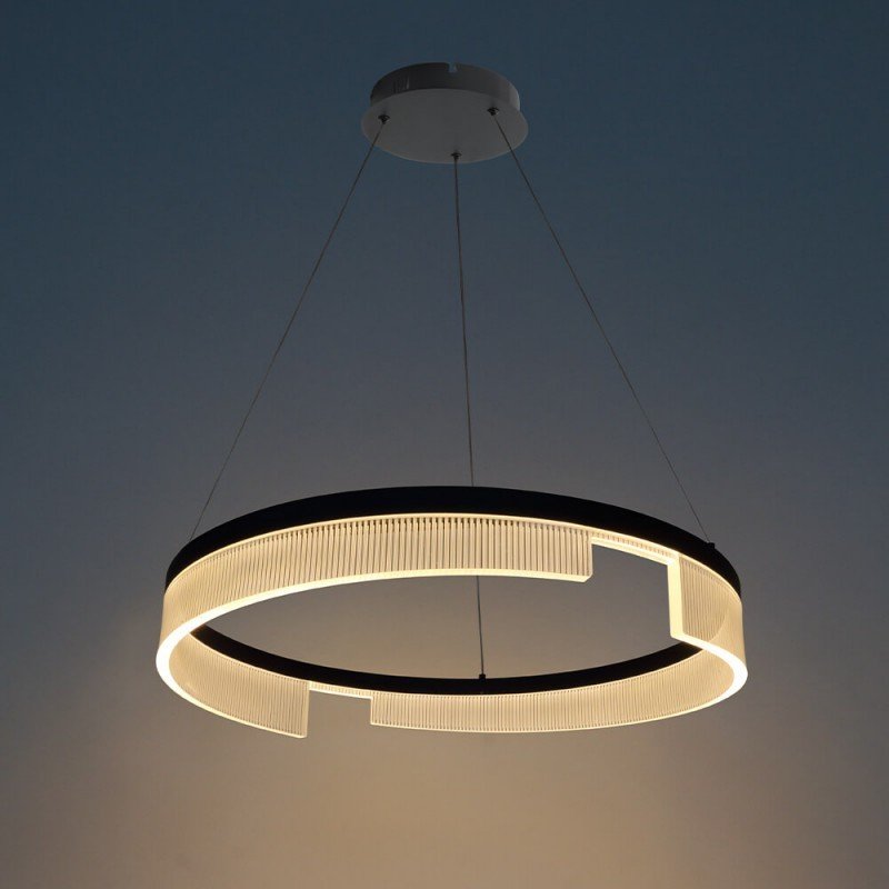 LED pakabinamas šviestuvas, 23W, juodas smėlis, šilta balta šviesa