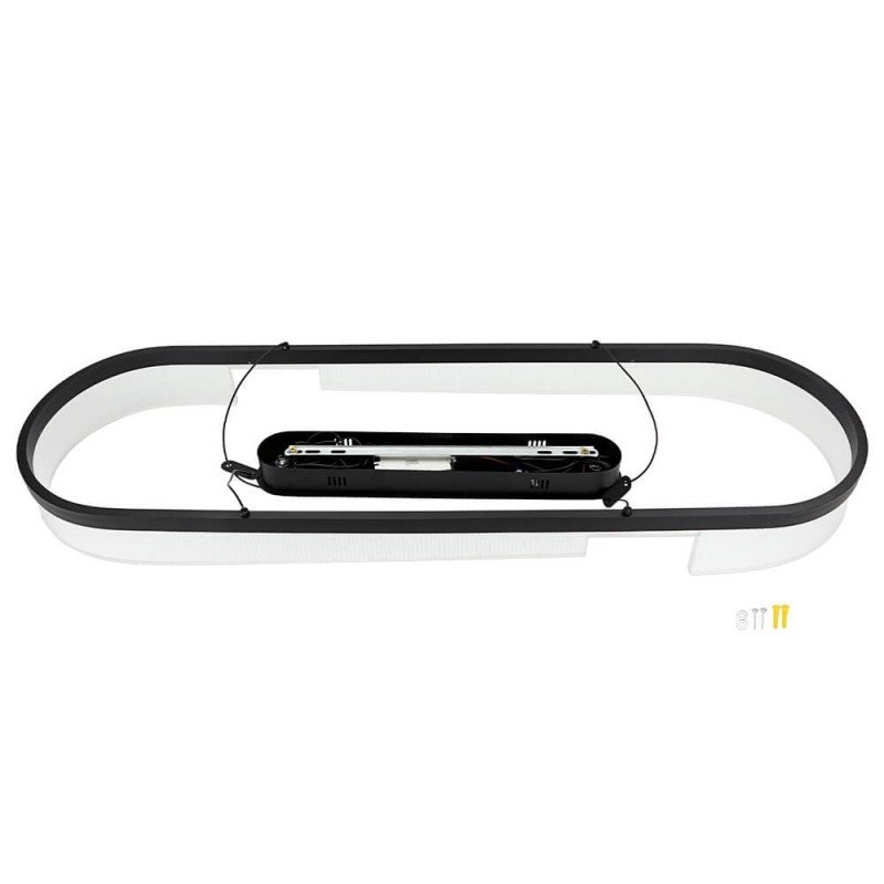 LED pakabinamas šviestuvas, 30W, juodas smėlis, šilta balta šviesa