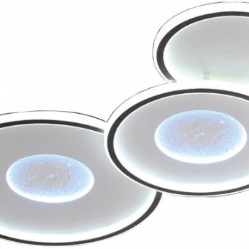 LED lubų šviestuvas, 106W, juodas smėlis, šilta balta šviesa