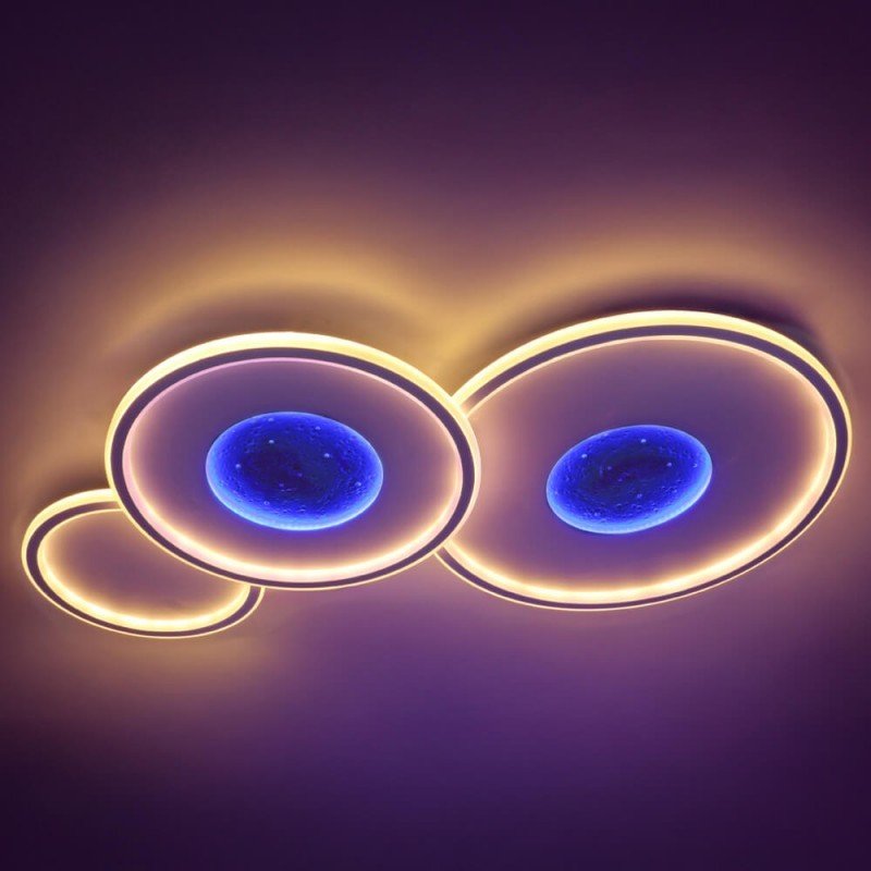 LED lubų šviestuvas, 106W, juodas smėlis, šilta balta šviesa LED lubų šviestuvas, 106W, juodas smėlis, šilta balta šviesa