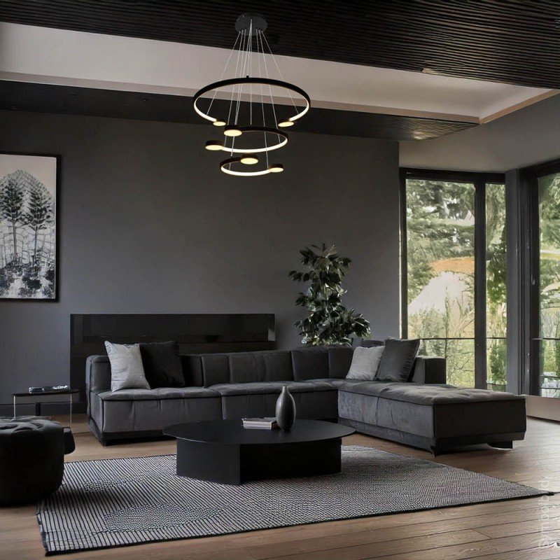 LED pakabinamas šviestuvas, 40W, vario, šilta balta šviesa